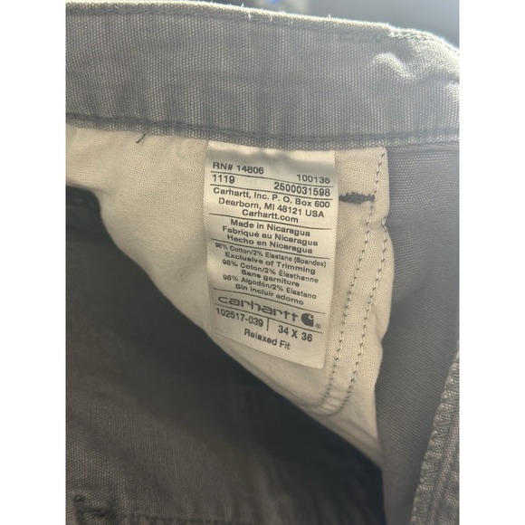 MENS 34x36 Carhartt Rugged Flex Relaxed Fit Work Pants - Trashed Paint Stained - Picture 11 of 13